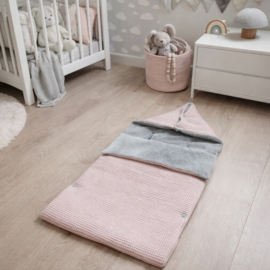 Voetenzak - Poeder Roze / Licht Grijs