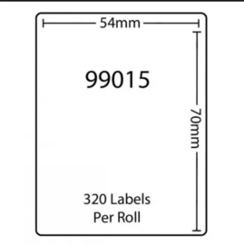 Dymo 99015 / S0722440 compatible, 70 x 54mm, 320 labels per rol