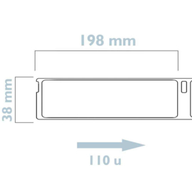 Dymo 99018 / S0722470 compatible, 190 x 38mm, 110 labels per rol