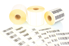 Ean / gtin barcode labels op rol 50mm x 25mm