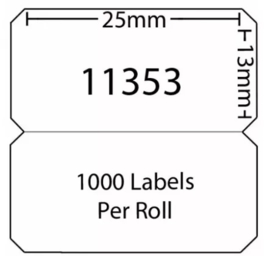 Dymo 11353 / S0722530 compatible multifunctionele labels, 25 x 13mm, 1000 labels per rol