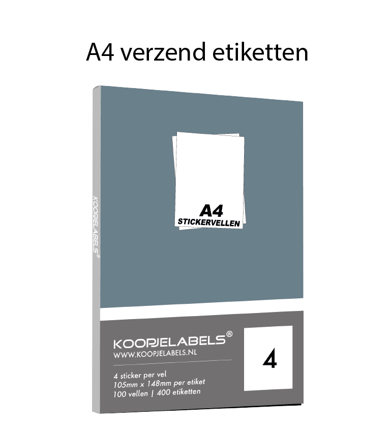 A4 stickervellen verzend etiketten