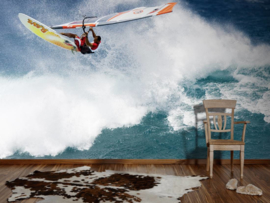XXL wallpaper windsurfer on big wave 470335