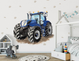 Behang Expresse Kate & Andy INK7443 tractor blauw