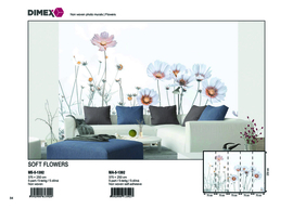 Dimex fotobehang bloemen in wittinten MS-5-1392