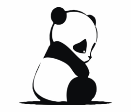 Fabs world 8001 A-B baby panda poster behang