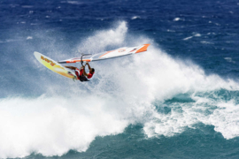 XXL wallpaper windsurfer on big wave 470335