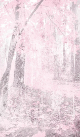Dimex fotobehang bos in roze tint 0364