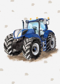 Behang Expresse Kate & Andy INK7443 tractor blauw