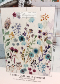 Colorful Florals & Retro INK7281 Aqua Garden