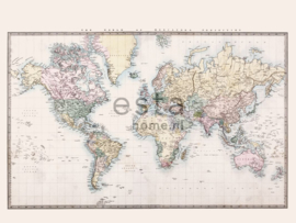 PhotowallXL vintage world map 158210 wereld kaart
