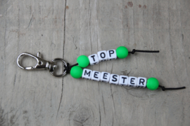 sleutelhanger top-meester groen