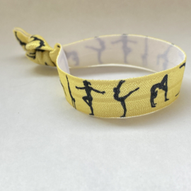 Elastisch armbandje turnen geel