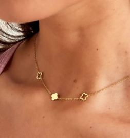 KETTING KLAVERTJES GOUD