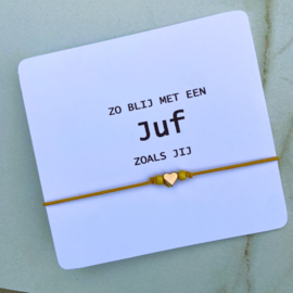 Wenskaart "ZO BLIJ MET EEN JUF ZOALS JIJ"