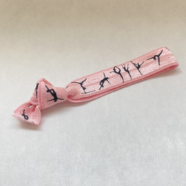 Elastisch armbandje turnen licht roze