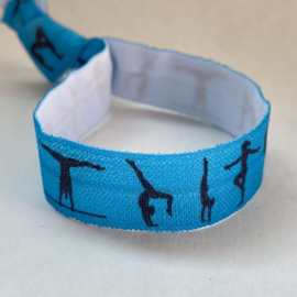 elastisch armbandje turnen blauw