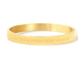 Stainless steel "love life & enjoy every moment"