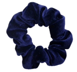 Scrunchie fluweel blauw