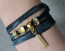 C.U.S armband Black/blue goud