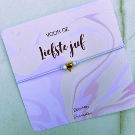 Wenskaart "VOOR DE LIEFSTE JUF"