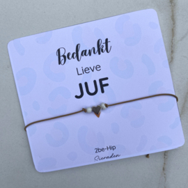 Wenskaart "BEDANKT LIEVE JUF"