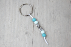 Sleutelhanger *juf* blauw