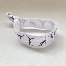 Elastisch armbandje  turnen wit
