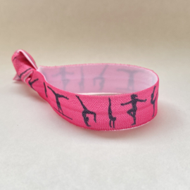 Elastischarmbandje  turnen roze