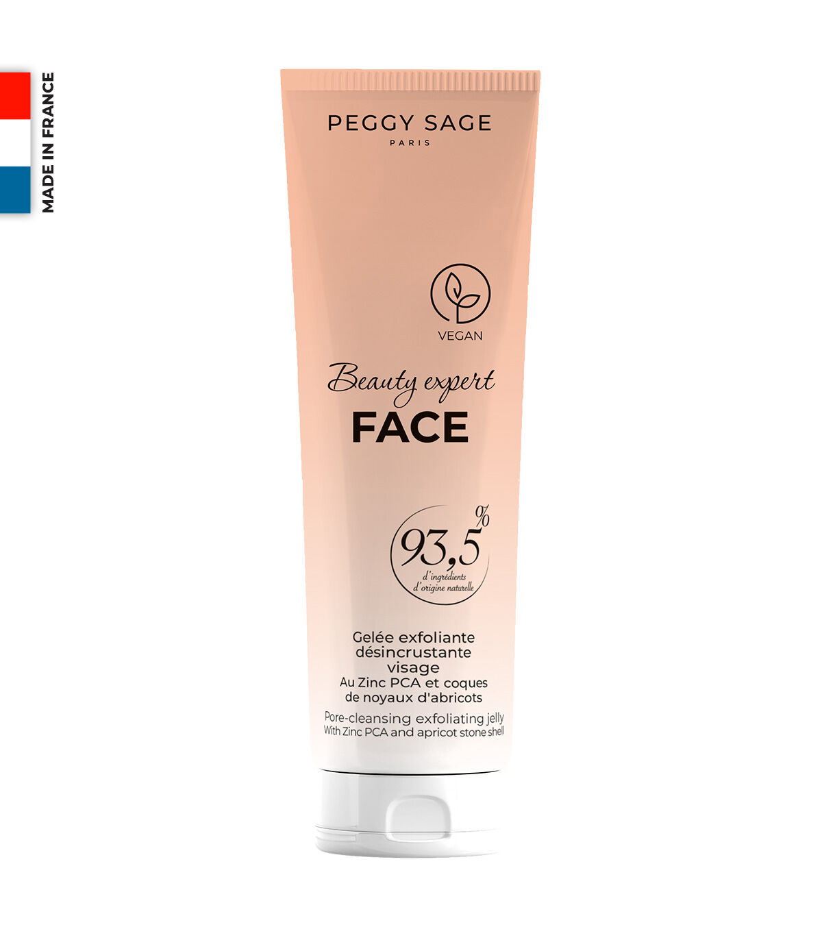 Diepreinigende peeling gezichtsgel - met zink PCA en abrikozenpitten