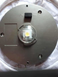 Tuinlampion wit met led verlichting 25 cm - Zonne-energie