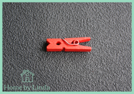 Mini knijpers rood 2,5 cm (set van 20 stuks)