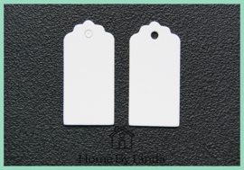 Label hanger wit kraft 4 cm x 2 cm (set van 10 stuks)