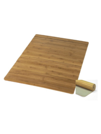 Houten Badmat Bambus Natuur Bruin 50x80 cm