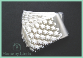 Cellofaan zakjes witte ster 8 cm x 10 cm (set van 10 stuks)