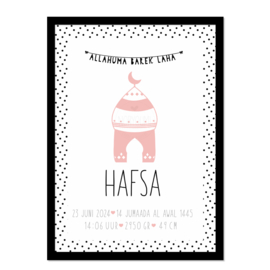 Geboorteposter | Hafsa