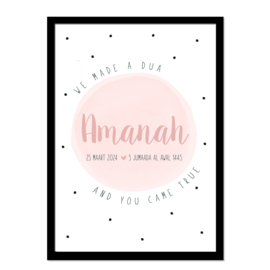 Geboorteposter | Amanah