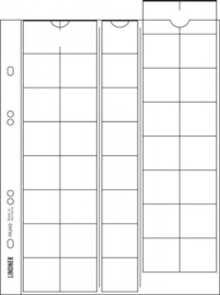 Lindner Muntblad MU40 met zwarte schutbladen (5x)