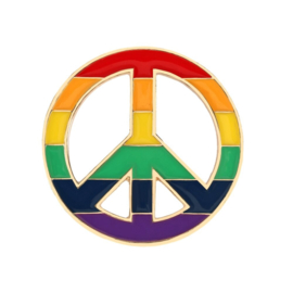 RAINBOW PEACE SYMBOL (LGBT) PIN