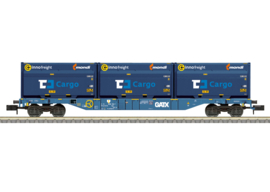 Minitrix 18434 - GATX, Containertragwagen Bauart Sgnss (N|DC)