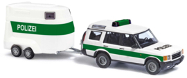 Busch 51936 - Land Rover Discovery Polizei + aanhanger (HO)