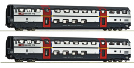 Roco 6200215 - SBB, 2-dlg set dubbeldeksrijtuigen 1e klas (HO|DC)