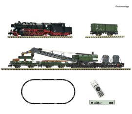 Fleischmann 5170004 - DB, z21 start Digitalset: Dampflokomotive BR 051 mit Kranzug (N)