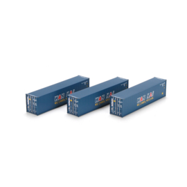 Athearn ATH29171 - 40' Corrugated Container, Wan Hai (3) (HO)