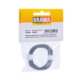 Brawa 32407 - Flexibel Decoderdraad, 0,05 mm², 10mtr, grijs