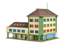 Vollmer 47724 - Postkantoor met bijgebouw en bushalte (N)