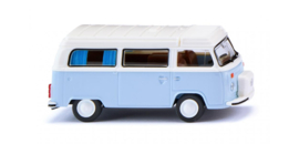 Wiking 031804 - VW T2b camperbus - witblauw/wit (HO)