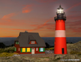 Kibri 39166 - Vuurtoren Hörnum Sylt met bijgebouw (HO)