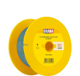 Brawa 32392 - Draad 3 x 0,14 mm², 25 mtr, blauw/blauw/geel