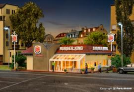 Vollmer 43632 - Burger King restaurant met interieur en LED verlichting (HO)